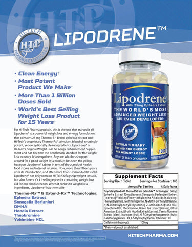 Hi-Tech | Lipodrene (With Ephedra + DMHA)